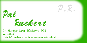 pal ruckert business card